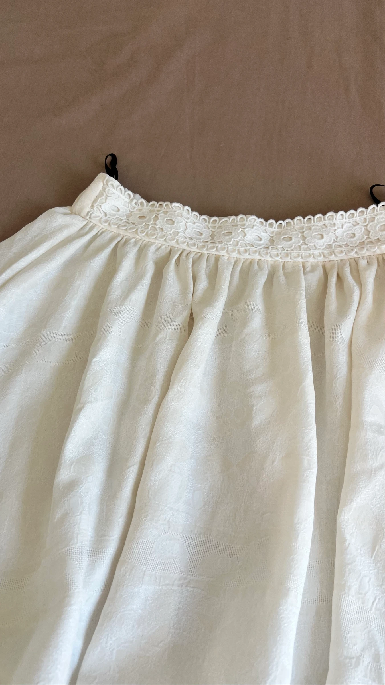 White Lace Waist Mini Skirt – photo 3